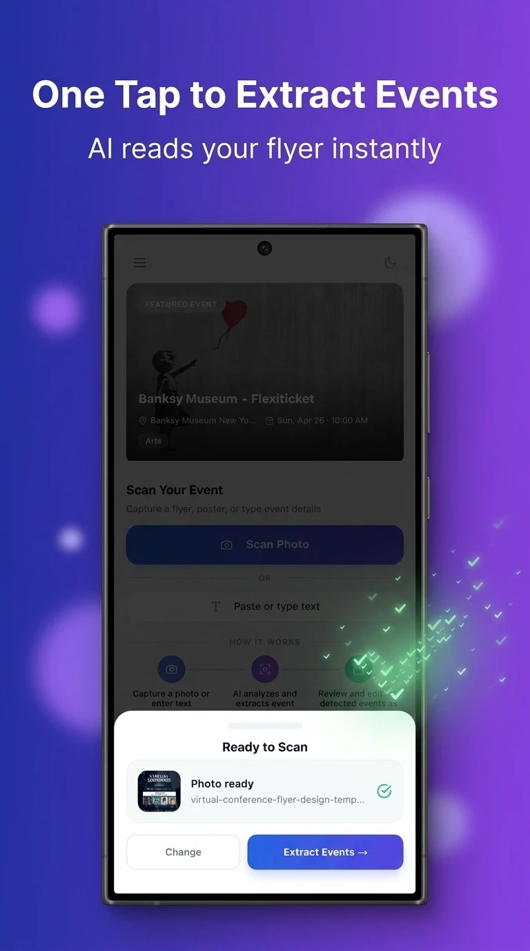 Review and edit extracted event details before saving